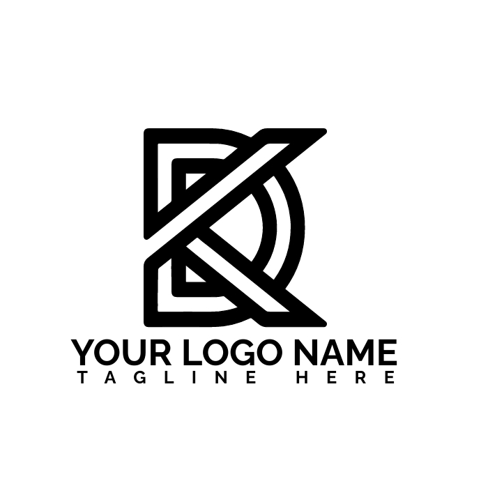 DK logo design| Company logo Logotyp template